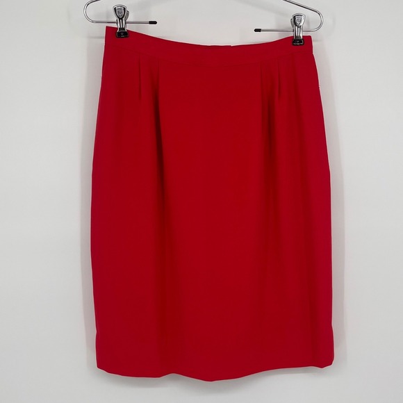 Vintage Y2K Le Suit Women's Blazer Skirt Set Size 8 Red Career Business Office - Picture 6 of 15